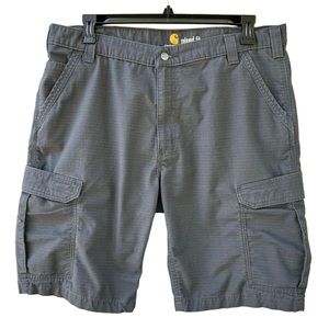 Carhartt Men’s Force Broxton Relaxed Charcoal Grey Ripstop Cargo Shorts SZ 40
